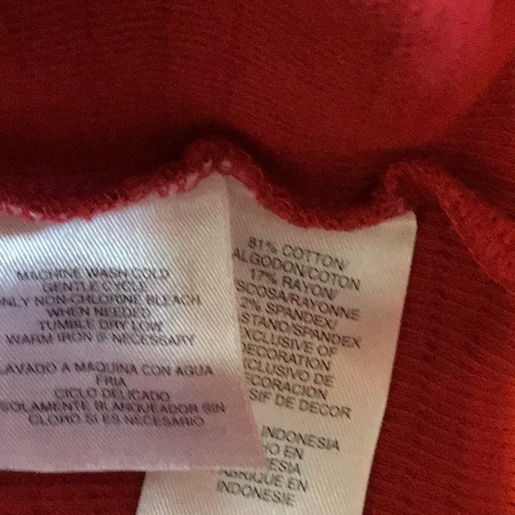 JONES NEW YORK women’s top  XL  red w/ red stripes - Picture 5 of 5